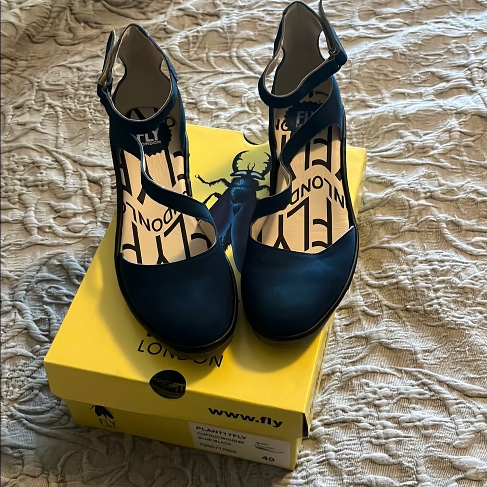 Fly London Women's Dark Blue Heels